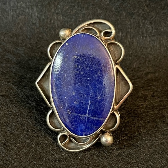 CHIMNEY BUTTE LAPIS LAZULI STERLING SILVER RING - Picture 1 of 11
